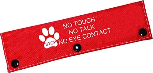 Manga de coleira engraçada de cachorro No Touch No Talk No Talk Contact Dog Leash Wrap Alert Alerta pendurado ID