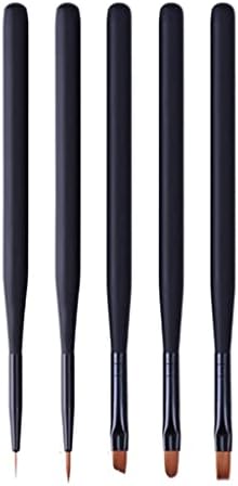 MJWDP Manunha preta Prinha de prenda caneta acrílica Art Brush Brush Brush Brush Broinshes de arte para desenhar Ferramenta de unhas