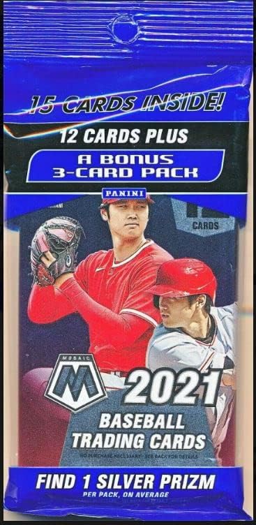 2021 Panini Mosaic Baseball Card Pack 15 Cards W/ 1 Silver Prizm por pacote - e cartão de RH da novidade personalizado Aaron Judge