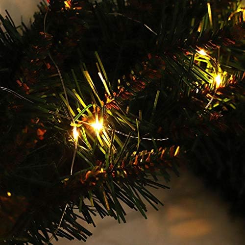 Aoof LED Light Christmas Wreath Wreath Tree Door Wall Party Party Garland Decorações