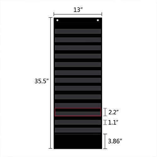 Gráfico de bolso de cronograma diário de Godery, 13+1 bolso, programação de gráfico de bolso, 18 cartões de eraser