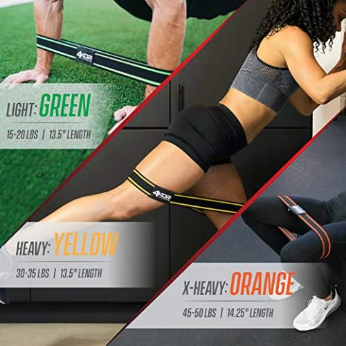 Conjunto de bandas de loop de resistência de fitness 4kor, perfeito para CrossFit, ioga, fisioterapia e construção de booty