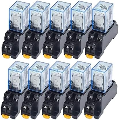 GORS 10 SET LY2NJ HH62P HHC68A-2Z Relé eletromagnético eletromagnético eletromagnético 10A 8pin DPDT com base de soquete DC12V, 24V