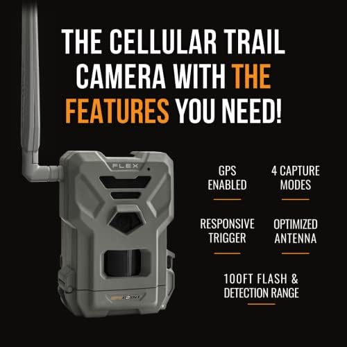 SPYPONT FLEX Dual-SIM Celular Câmera de trilha celular 33MP Fotos 1080p Vídeos com som e solicitações de vídeo/vídeo