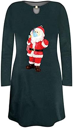 Ruziyoog feminino plus size vestidos de natal vestido de vidro de vinho tinto de vidro gráfico vestido de camisa giratória