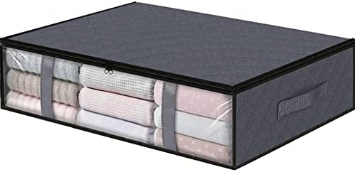Bietcr pacotes sob recipientes de armazenamento de cama, sacos de armazenamento de cobertor de grande capacidade com alças reforçadas,