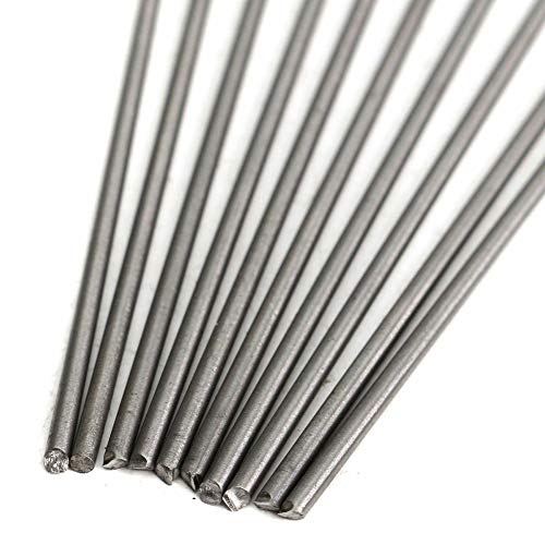 LTKJ 10pcs grau 5 barra redonda de titânio Ti haste de metal diâmetro de 2 mm de comprimento 25cm 10 polegadas