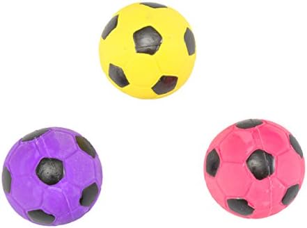 Brinquedo de cães de futebol de látex de látex e ético - 1 contagem, raças pequenas