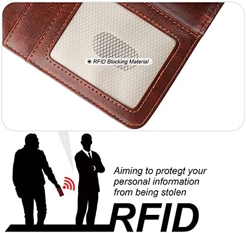 Caixa de carteira destacável para iPhone 14 RFID Blocking Slots de slots de bloqueio Premium PU PU LEAR