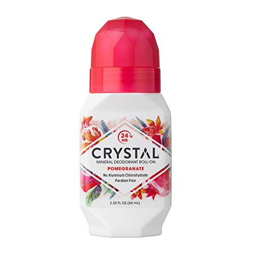 Roll-on de desodorante mineral de cristal, romã, 2,25 fl oz