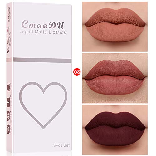 Lookatool Box Bipculk Lip 18 3 Cor de longa duração Conjunto de lastro de longa duração 7.5ml Lipstick Lip Lip Gloss Plumper