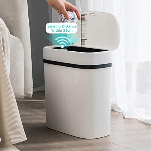 Wenlii Sensor inteligente Lixo pode tocar higiene tampa automática costura estreita lixo lixo papel higiênico cesta