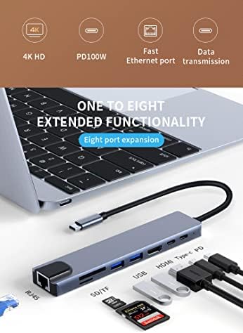 USB C Hub 10 em 1 Multiport USB-C Tipo C Tipo C para USB 3.0 Estações de docking Laptop Universal para laptops USB C