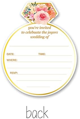 Convites de festas de casamento florais com envelopes, 20 conjuntos de convites em forma de flor de flores de convidados de festa