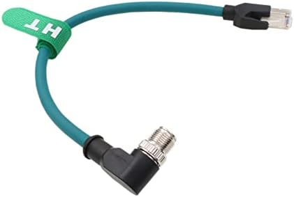 HANGTON ETHERNET GIGE M12 CABO DE 8 PIN X CODE RJ45 CAT-7E para sensor de câmera industrial Cognex, ângulo reto 8p