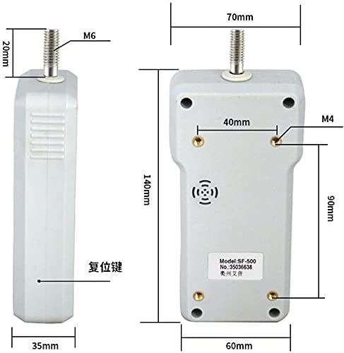 Dynamômetro de alta precisão Digital Mandidor dínamo com LCD Tester Tester Tester Meter SF-500N