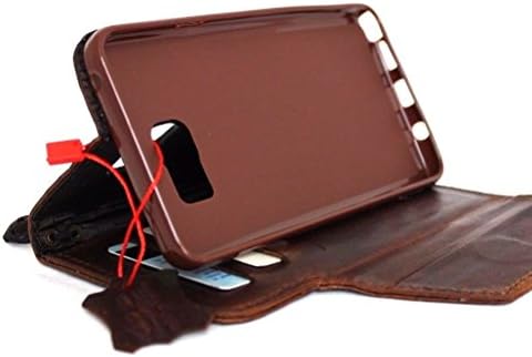 Caso de couro vintage genuíno para Samsung Galaxy Note 5 Book Pro Wallet