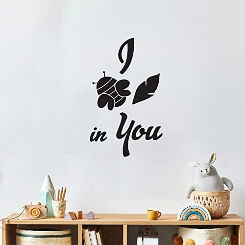Decalque de arte da parede de vinil - I Bee Leaf em você - 17 x 10,5 - Trendy Inspirational Cute Design adesivo para crianças