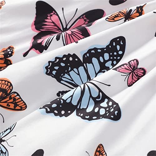 Xbgqasu Bem -vindo, roupas de bebê roupas garotas meninas de criança borboleta estampas de borboleta com mangas de mosca infantil garotas de princesa