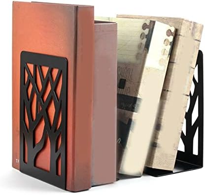 4pcs Livro termina, 7x4.7x3.5 em ferro pesado decorativo Decorativo Alto suporte de suporte de livros, design de padrões ocos