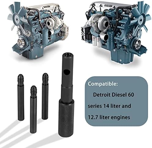 Dearacaray J-45947 Ferramenta de alinhamento do virabrequim de 4 peças, preto, adequado para Detroit Diesel 60 Series Diesel