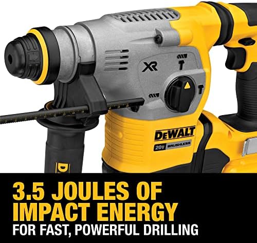 Dewalt DCH293R2 20V MAX XR PRINHULHO SDS 1-1/8 SDS SDS PLUS KIT DE HAMMER ROTÁRIO COM DEWALT DW5470 SDS SDS DE CARBIDO DE ROCK ROCK