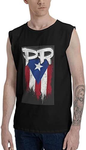 Porto Rico PR bandeira de bandeira sem mangas camisa de camisa masculina camiseta sem mangas