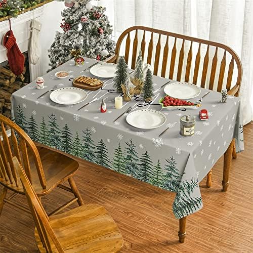 Horaldaily Christmas Tolera de mesa 60x84 polegadas retângulo, árvore de Natal Feliz Natal Xmas de inverno Tabela Tane