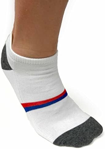 Men's 6 Pack Ankle Socks Classic No Show Low Cut Sports Coscada branca 10-13