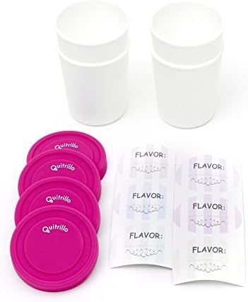 Quitrillo - Mini recipientes de armazenamento de sorvete de banheira premium, 6 onças. Tampa de silicone, reutilizável. Recipientes
