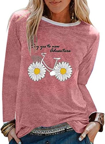 Yubnlvae Crew Neck Bloups solto de verão para mulheres moletons moleto