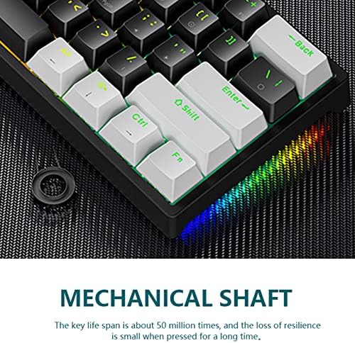 511Z1M com fio 60% Teclado de jogo mecânico RGB LIGADA BENVIDADE COMPACT 61 TECHAS MINI TECHOR