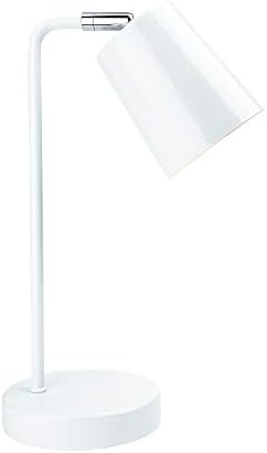 Iluminação newhouse hdk-os-wh Oslo contemporânea lâmpada de mesa com lâmpada LED incluída, branca