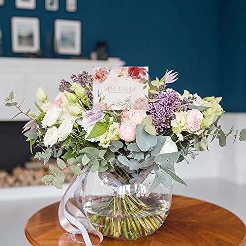 40 PCs Metal Wire Floral Picture Solter com 9 PCs Cartões de felicitações, Tabilizador de mesa de arame Placter Carting para números