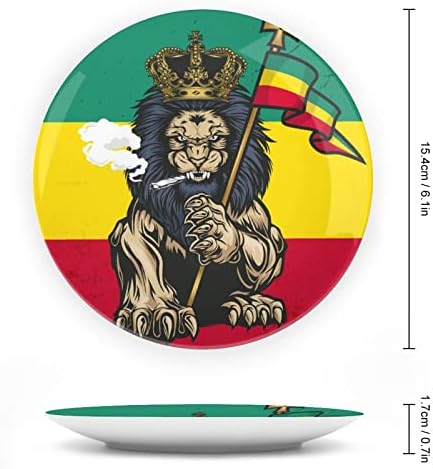 Lion Judah Weed Smokeceramic Decorative Plate com Stand Plate Home de China Clina personalizada para a cozinha da sala