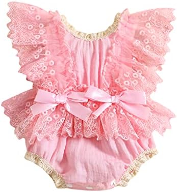 Kupretty recém -nascido bebê menina boho romance vestido bordado flor de renda tutu roupas de fotografia roupas de princesa