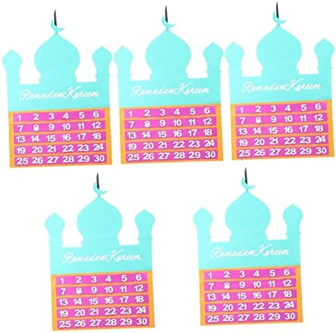 ABOOFAN 5PCS Gifts para decoração de parede Ramadan Eid Advento Felcionamento Decoração de Decoração de Data Dados Decoração Decoração