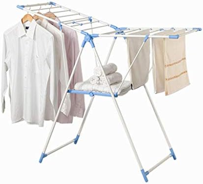Cabide de roupas xyyxdd, rack prático de secagem rack de rack de rack de piso de rack de rack de secagem móvel Durável/126cm