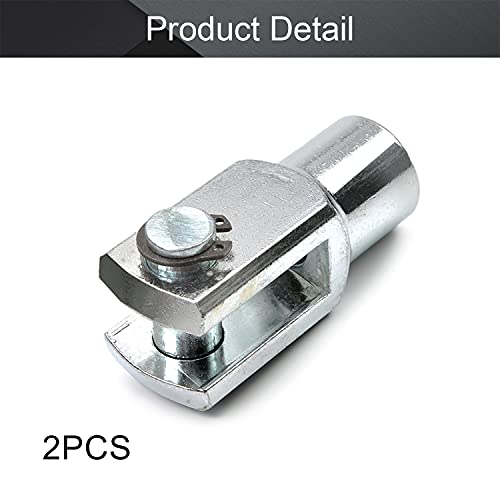 OTHMRO 2PCS HOD CILINDRO Air Clevis End 62mm Comprimento M12x1.25 Frequência feminina Y Conector y Conector