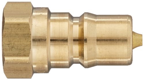 Dixon Valve H2F2-B Brass ISO-B Intercâmbio de ajuste hidráulico, mamilo, 1/4 acoplamento x 1/4-18 nptf fêmea