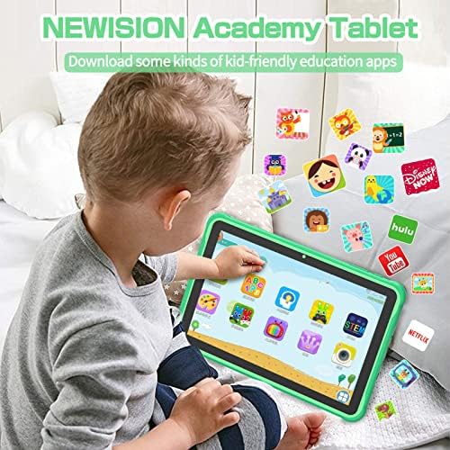 Newision Kids Tablet 10 polegadas, tablets Android 10, comprimidos de aprendizado infantil com câmera dupla, comprimidos de