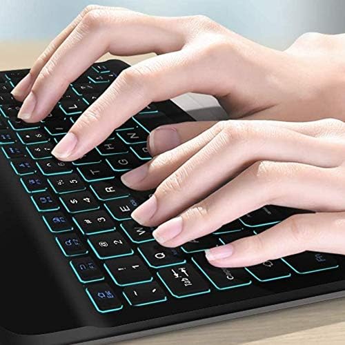 Teclado de ondas de caixa compatível com Acer Enduro Urban T3 - Teclado Bluetooth Slimkeys - Com luz de fundo, teclado portátil com