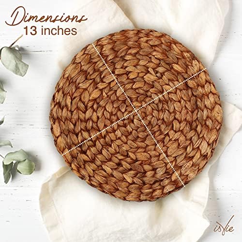 Isvie redondo placemats conjunto de 6, tamanhos 13 de água de jantar de água de água de água de água, placemats de mesa