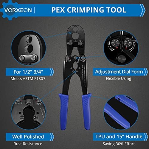 Vorxeon 15 polegadas PEX CRIMPING KIT TOOL PAR