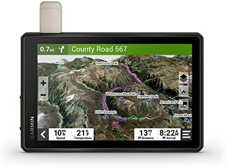 Garmin Pnded Overland, Navigator todo-o-terreno, robusto, embutido em mapeamento, iOverlander, tela Ultrabright