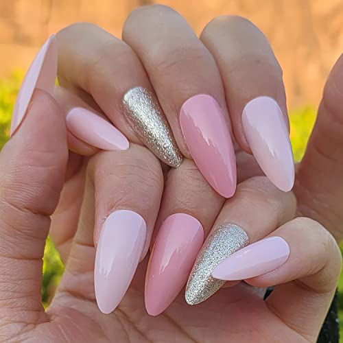 24pcs Médio STILETTO ALMOND Press