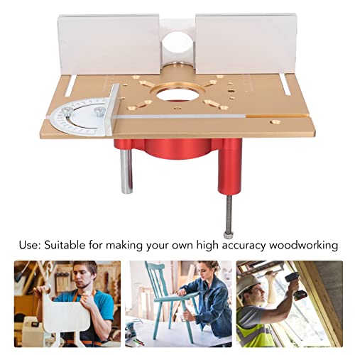 Placa de inserção da mesa do roteador, alcance robusto de elevação de 0-47mm de madeira de alumínio de bancada de madeira