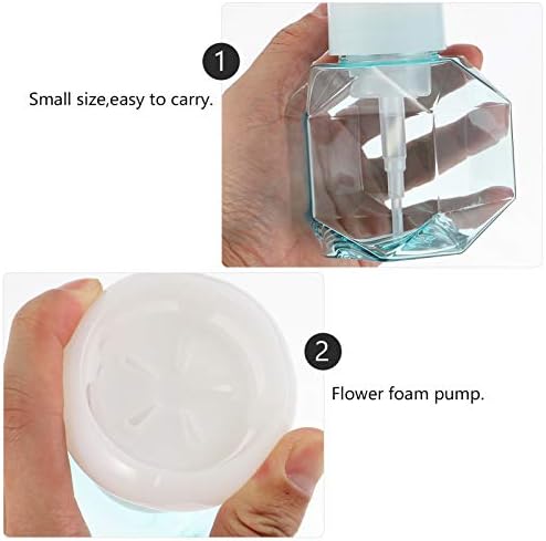 Dispensador de sabão de espuma Zerodeko, garrafa de bomba de espuma em forma de flor, garrafa de armazenamento de sabonete líquido de