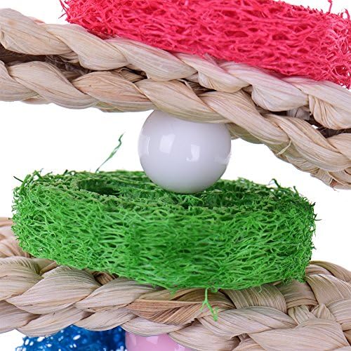 PET PIROT POURT SWING Toy de mastigação natural Sepa Takraw com Twist Happy Twist Colorido Swing Swing Sino