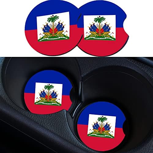 Haiti Haitian Flag Auto Cup Holder Inserir montanhas -russas, Universal 2,75 polegadas Haiti Car Interior Acessórios